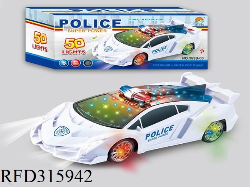 B/O POLICE CAR WITH 3D LIGHTS AND MUSIC