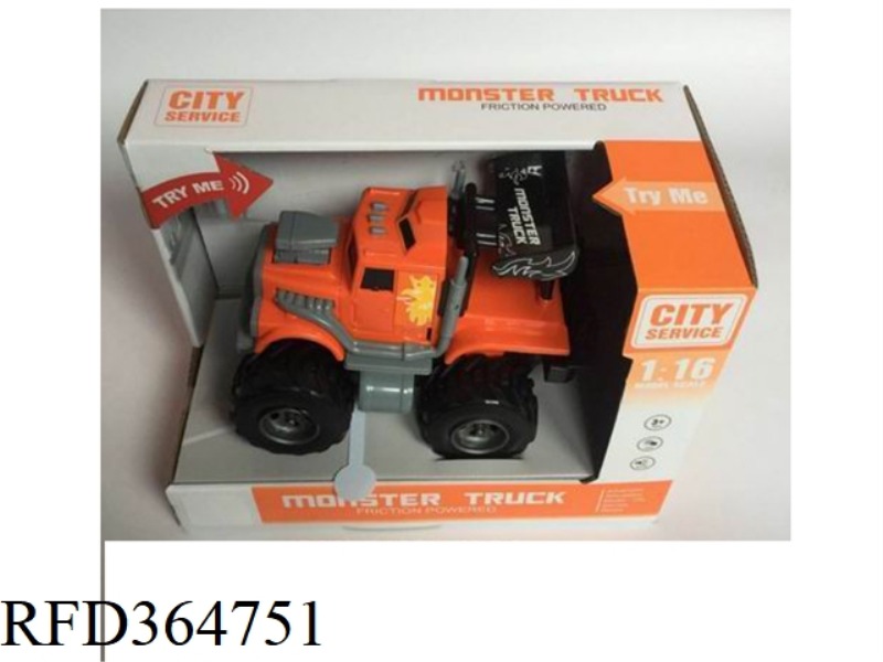 ORANGE RED SOUND AND LIGHT OFF-ROAD VEHICLE