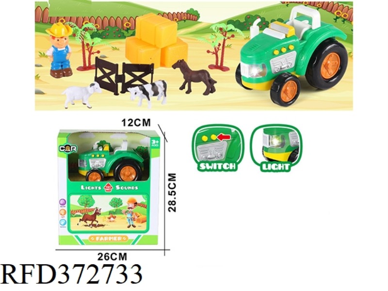 LIGHTING SOUND CARTOON FARMER SET (12PCS)