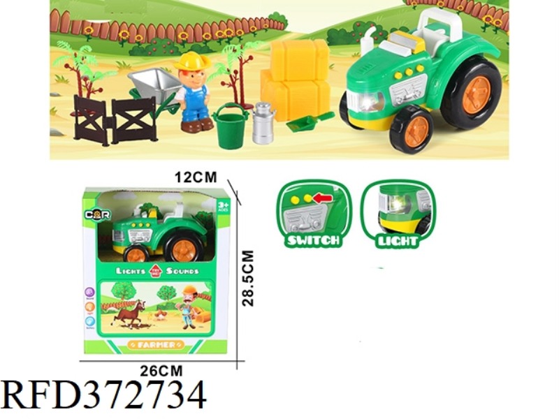 LIGHT SOUND CARTOON FARMER CAR SEAL SET (13PCS)