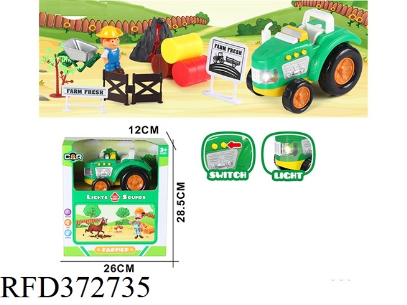 LIGHTING SOUND CARTOON FARMER SET (12PCS)