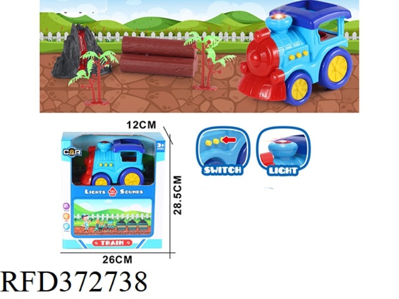 LIGHT SOUND CARTOON TRAIN SEAL SET (7PCS)