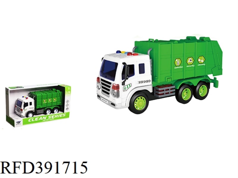 1:16 SOUND AND LIGHT INERTIAL SANITATION VEHICLE [ENVIRONMENTAL PROTECTION OF GARBAGE TRUCK]