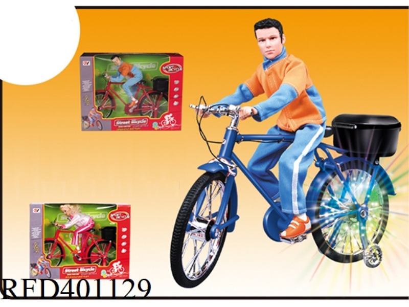 MUSICAL ELECTRIC LIGHT WITH PEOPLE BICYCLE (MALE)