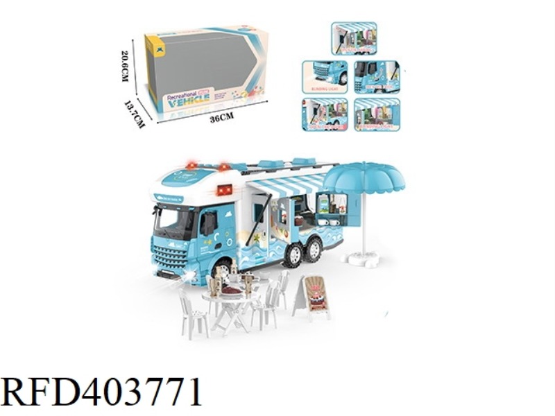 INERTIAL SKY BLUE SHORT HEAD RV-BEACH CAMPING TRIP (WITH LIGHT AND SOUND