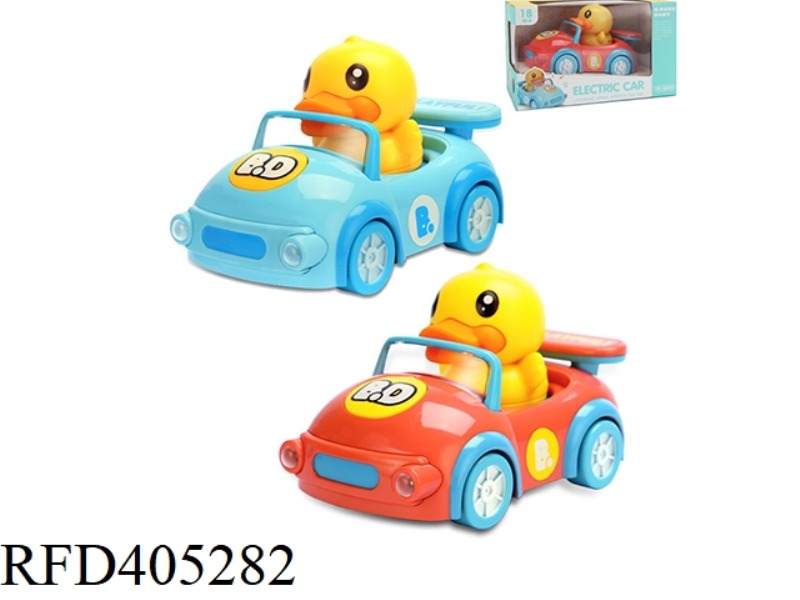 ELECTRIC MUSIC LIGHT YELLOW DUCK CART