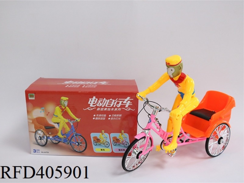 MONKEY KING RIDING A TRICYCLE WITH COLORFUL LIGHTS AND MUSIC