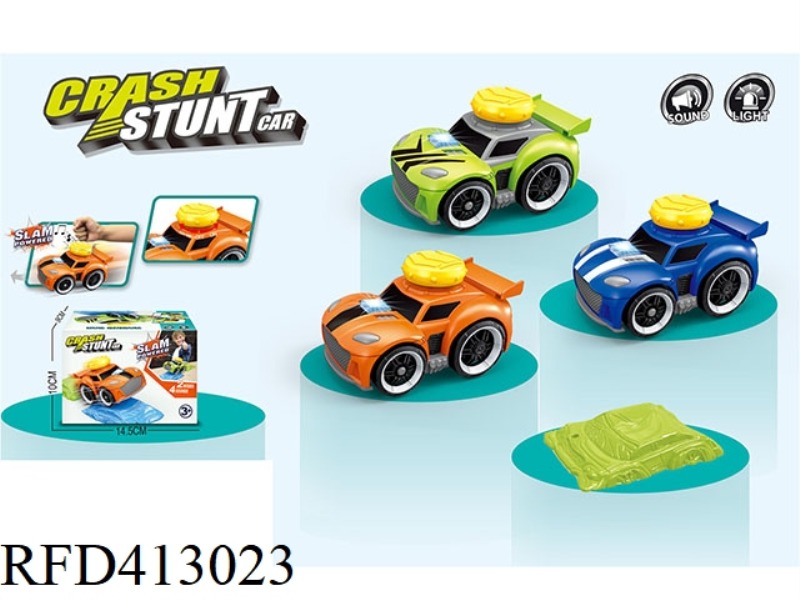 SLAP, CRASH, JUMP, ELECTRIC RACING CAR WITH ROADBLOCK (E-COMMERCE VERSION)