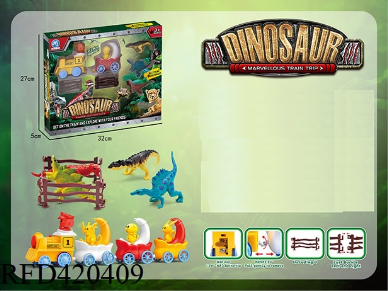 ELECTRIC TRAIN DINOSAUR SET