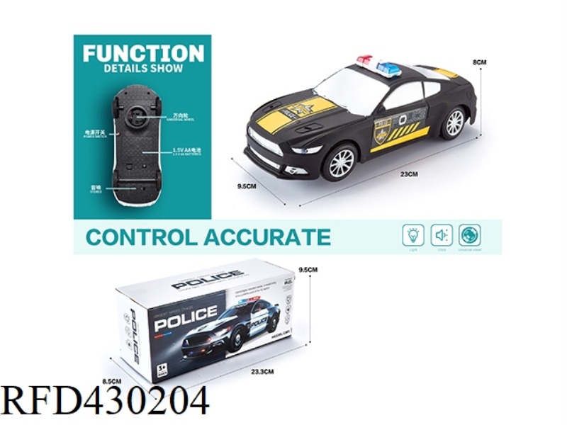 LIGHT AND MUSIC UNIVERSAL MUSTANG POLICE CAR