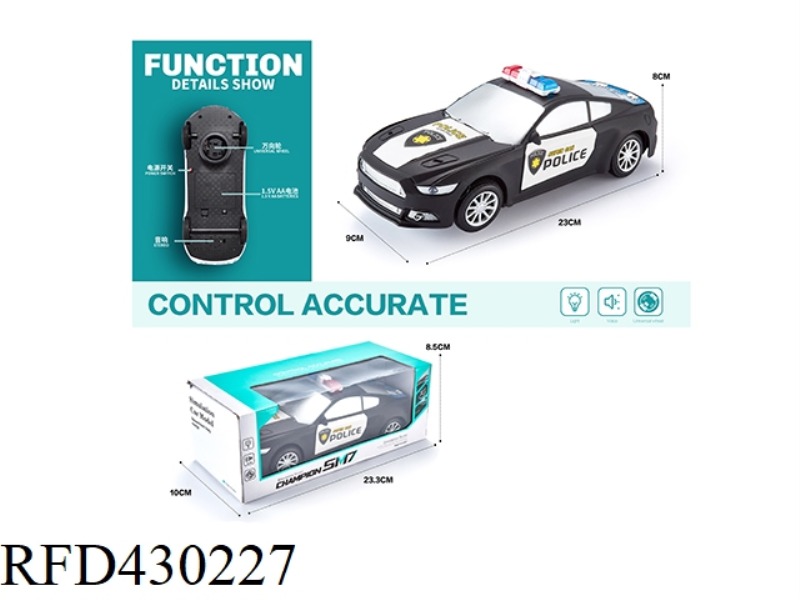LIGHT AND MUSIC UNIVERSAL MUSTANG POLICE CAR