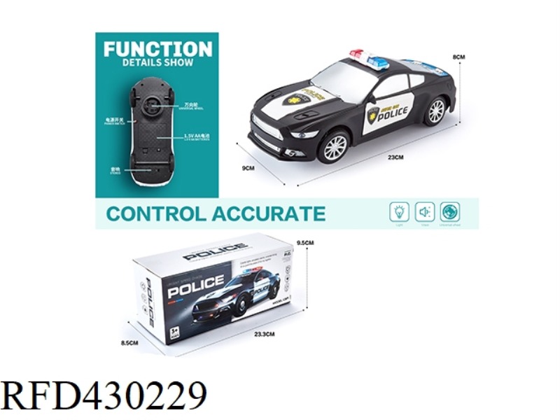 LIGHT AND MUSIC UNIVERSAL MUSTANG POLICE CAR