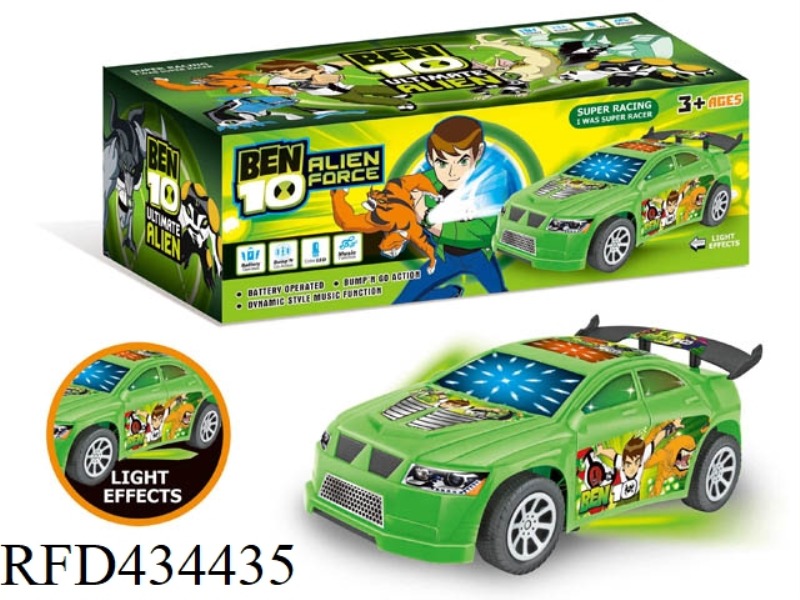 BEN10 ELECTRIC UNIVERSAL 3D LIGHT MUSIC RACING CAR