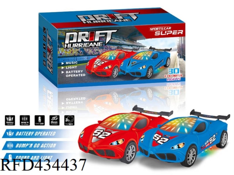 ELECTRIC RACING CAR WITH 3D LIGHT AND MUSIC