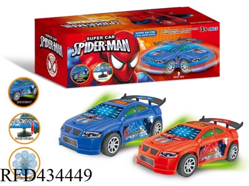 SPIDER MAN ELECTRIC UNIVERSAL LIFTING 3D LIGHT MUSIC RACING CAR