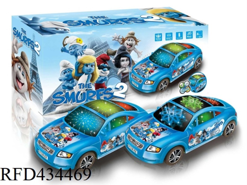 ELECTRIC GIMBAL SMURF 3D LIGHT MUSIC CAR