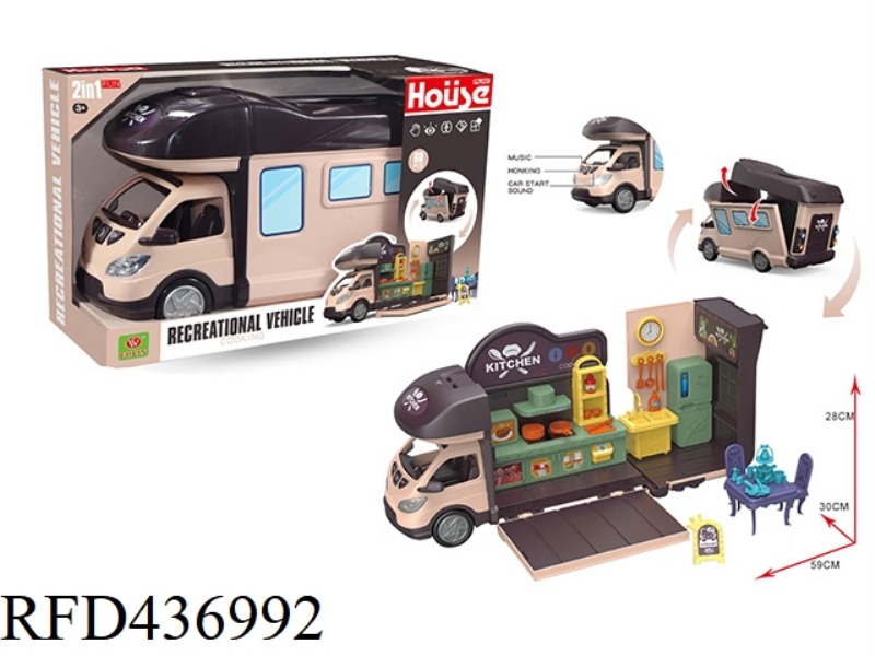 SCENE RV WITH LIGHT MUSIC KITCHEN THEME