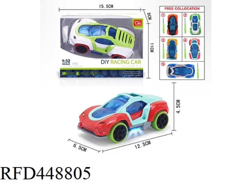 1: 32 ASSEMBLED RECOIL CAR WITH SOUND AND LIGHT