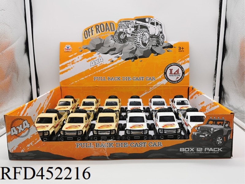 OFF-ROAD SHOCK-ABSORBING LARGE-WHEEL PICKUP WITH SOUND AND LIGHT (12PCS)