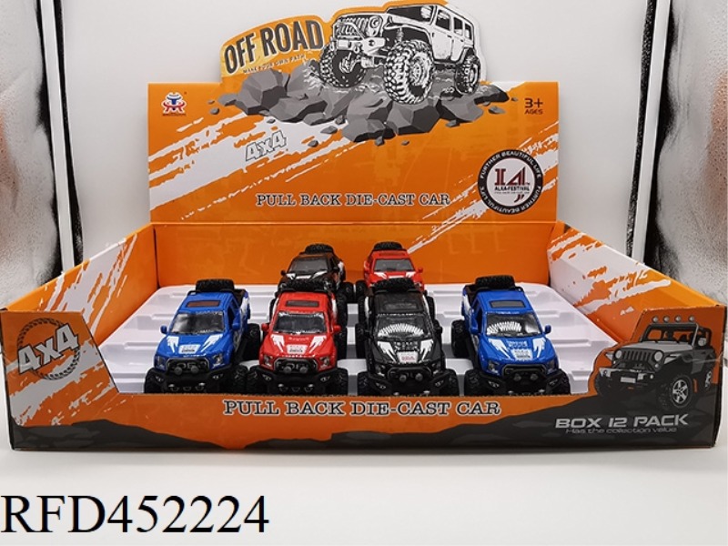 OFF-ROAD SHOCK ABSORBING BIG WHEEL RAPTOR WITH SOUND AND LIGHT (12PCS)