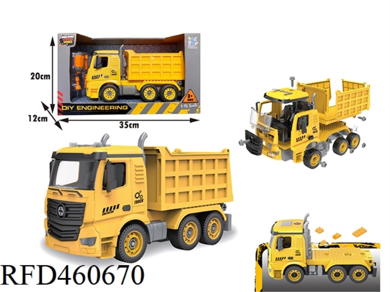 DIY SLIDING MANUAL ENGINEERING DUMP TRUCK