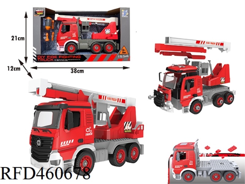 DIY SLIDING MANUAL FIRE LADDER TRUCK