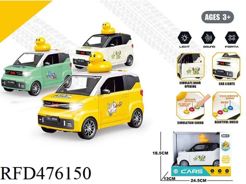 SOUND AND LIGHT MINI INERTIAL CAR WITH DUCK