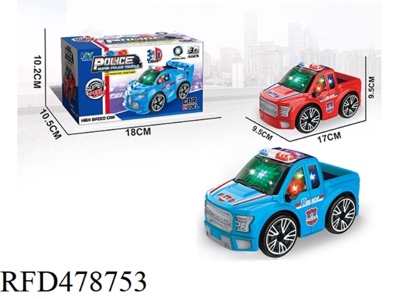 Q VERSION OF FORD PICKUP ELECTRIC UNIVERSAL POLICE CAR WITH 3D LIGHT AND MUSIC