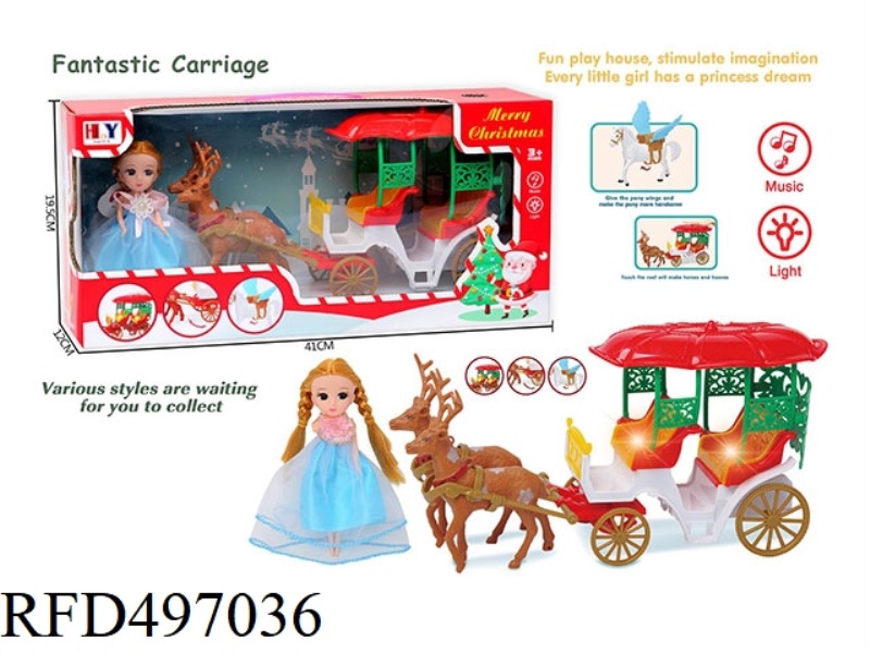 LIGHT MUSIC CHRISTMAS DEER CAR (7 