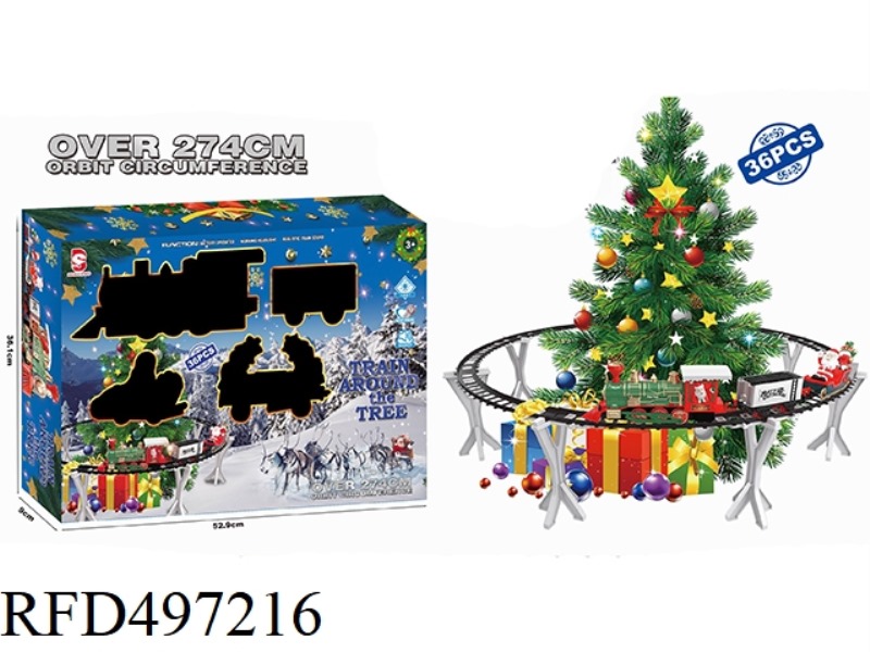 ELECTRIC CHRISTMAS RAIL TRAIN WITH LIGHTS AND MUSIC