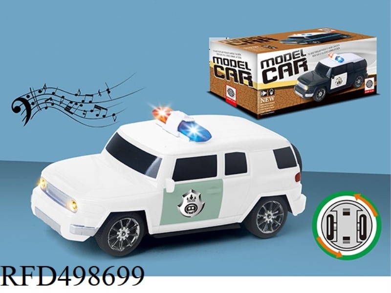 FJ1:20 ELECTRIC POLICE CAR WITH LIGHTS AND MUSIC