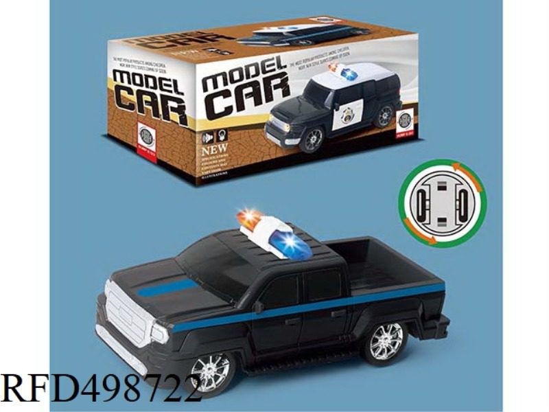 GMC1:20 ELECTRIC POLICE CAR WITH LIGHTS AND MUSIC