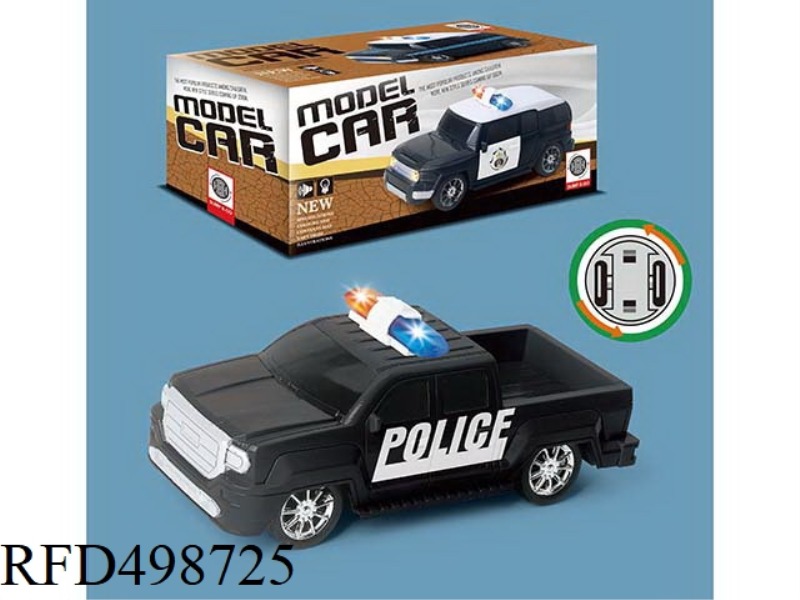 GMC1:20 ELECTRIC POLICE CAR WITH LIGHTS AND MUSIC
