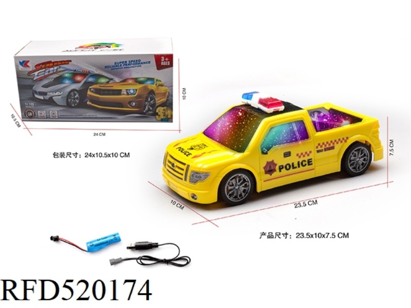 1:18 ELECTRIC UNIVERSAL TAXI HEAD MUSIC POLICE CAR WITH 3D LIGHTS