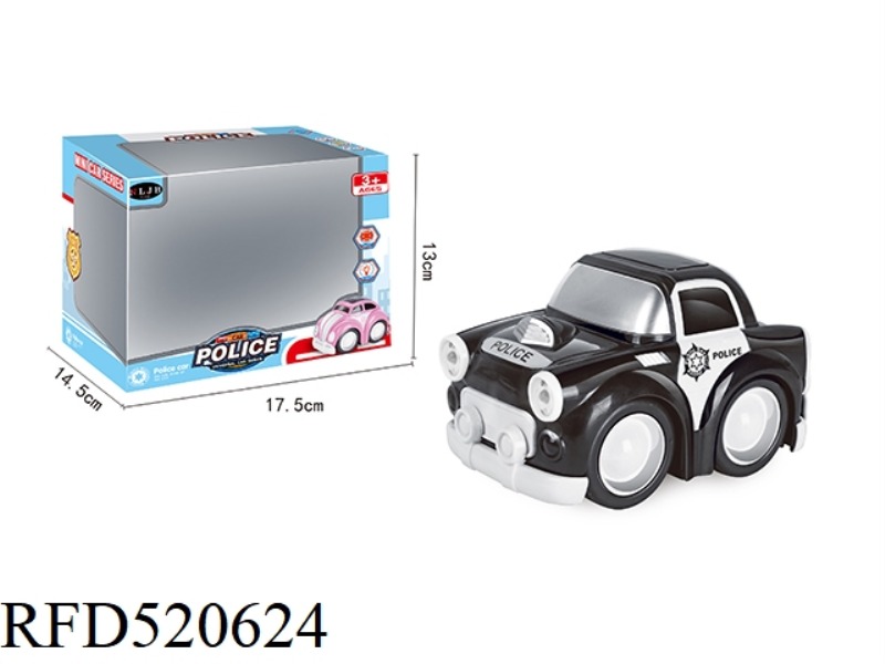 CARTOON ELECTRIC UNIVERSAL POLICE CAR SERIES WITH LIGHTS AND MUSIC (3 MODELS MIXED)