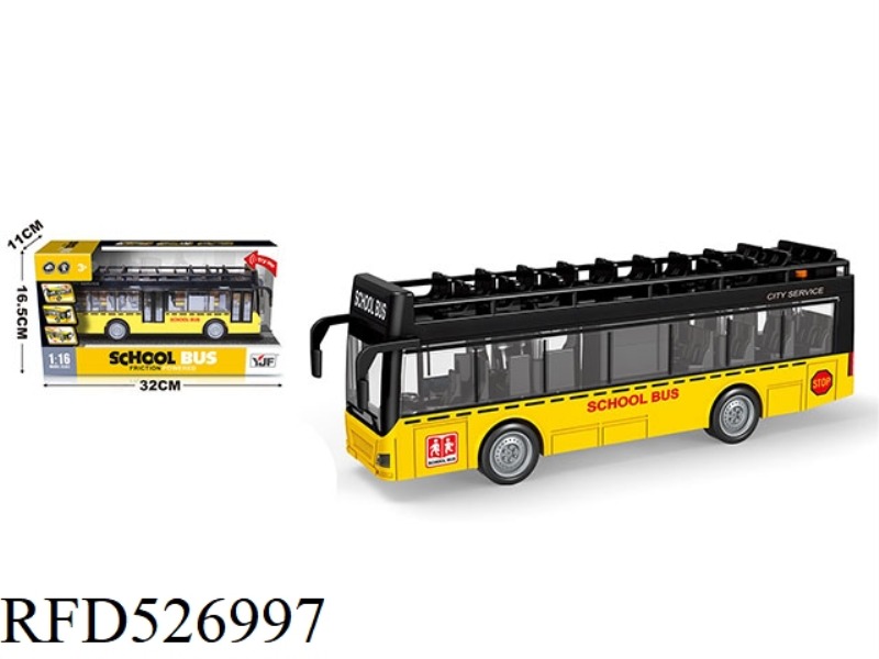 1:16 DOUBLE-DECKER CAMPUS BUS