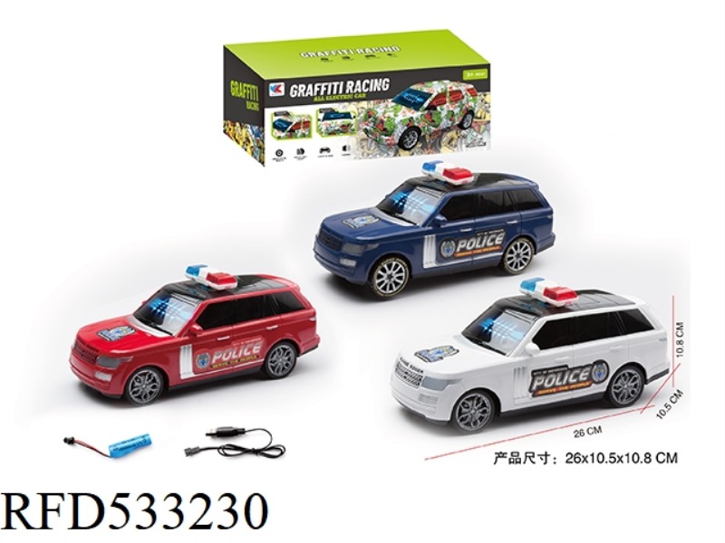 RANGE ROVER 1:16 ELECTRIC UNIVERSAL OFF-ROAD POLICE CAR WITH 3D LIGHTS (ELECTRIC PACK 3.7V LITHIUM P