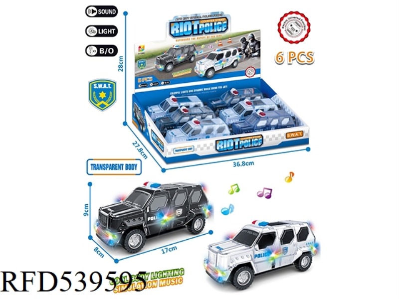 ELECTRIC BENZENE-COLORED LIGHTS SWAT CAR 6PCS