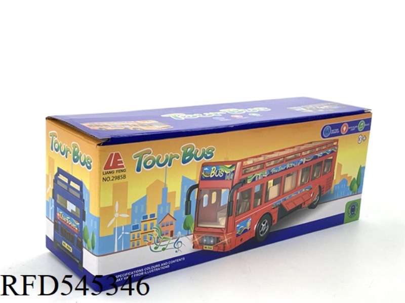 INTERCITY DOUBLE-DECKER OPEN DOOR MUSIC LIGHT BUS
