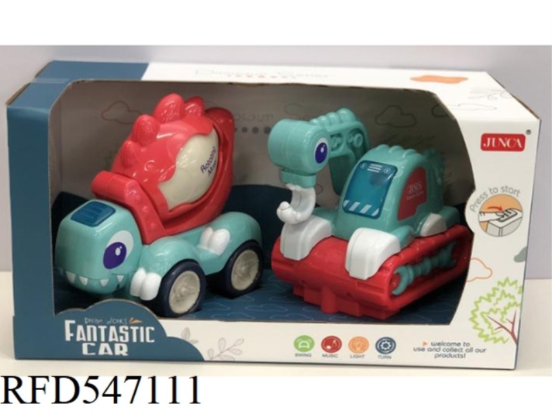 ELECTRIC DINOSAUR CAR (LIGHTS, MUSIC)