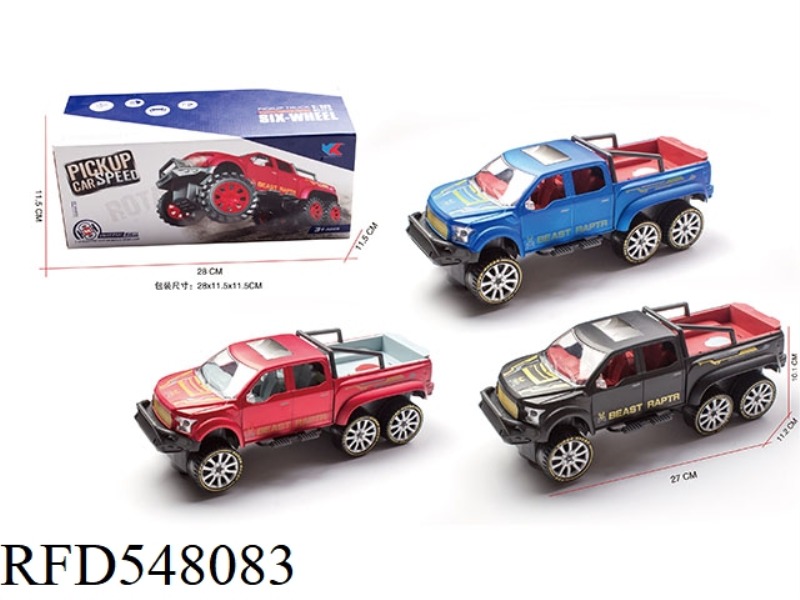 1:16 SIX-WHEEL FORD PICKUP ELECTRIC GIMBAL WITH FRONT LIGHTS MUSIC RACING