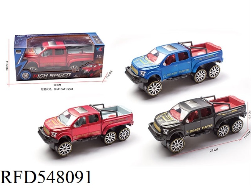 1:16 SIX-WHEEL FORD PICKUP ELECTRIC GIMBAL WITH FRONT LIGHTS MUSIC RACING