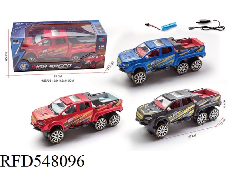 1:16 SIX-WHEEL MERCEDES PICKUP ELECTRIC GIMBAL WITH FRONT LIGHTS MUSIC RACING