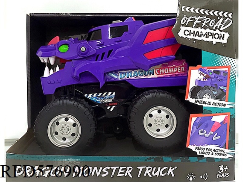 ELECTRIC DRAGON MONSTER CAR WITH SOUND AND LIGHT