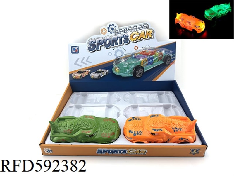 Electric universal sound and light dinosaur car 6PCS