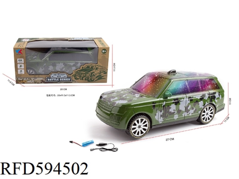 LAND ROVER RANGE ROVER 1:16 OFF-ROAD ELECTRIC MUSIC UNIVERSAL MILITARY SIMULATION VEHICLE WITH 3D LI