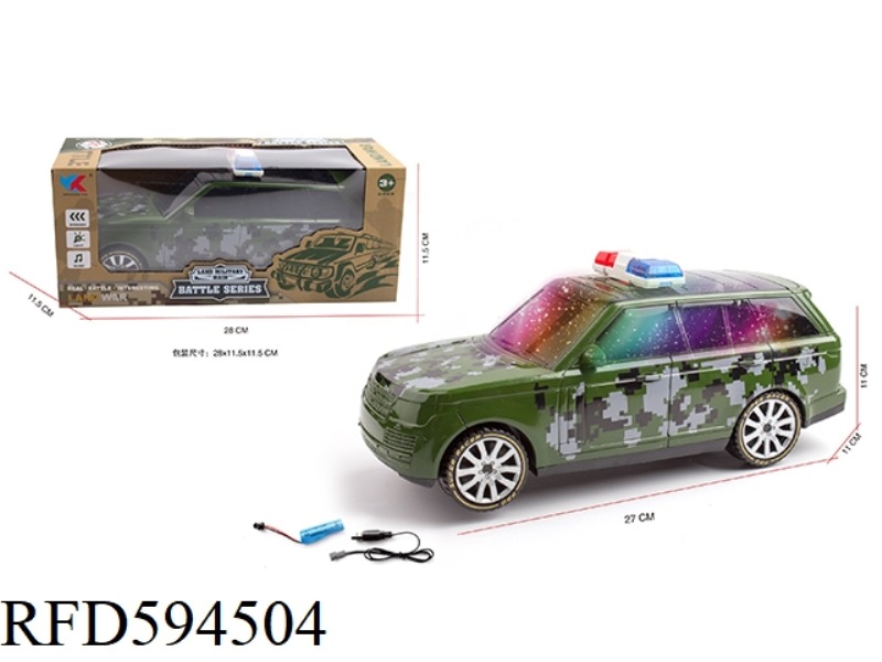 LAND ROVER RANGE ROVER 1:16 OFF-ROAD ELECTRIC MUSIC UNIVERSAL MILITARY POLICE CAR WITH 3D LIGHTING