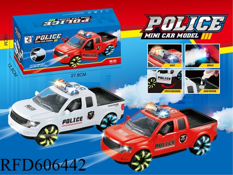 ELECTRIC SPRAY DOORS FOR POLICE CARS