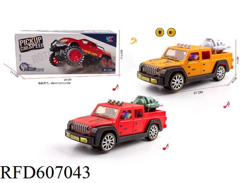 1:16 WRANGLER PICKUP ELECTRIC UNIVERSAL MUSIC LIGHT IMITATION RACE CAR DOES NOT INCLUDE ELECTRICITY