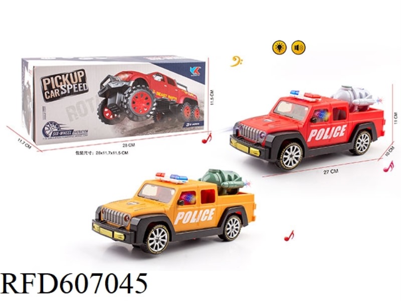 1:16 WRANGLER PICKUP ELECTRIC UNIVERSAL MUSIC LIGHT POLICE CARS DO NOT INCLUDE ELECTRICITY